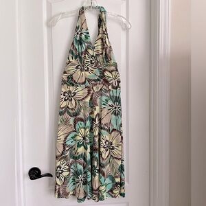 H&M tropical halter dress